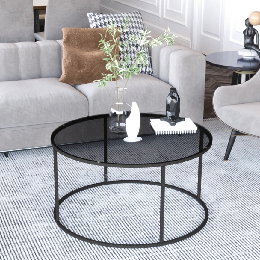 Mesa de centro STARTIS 80x45 cm preto