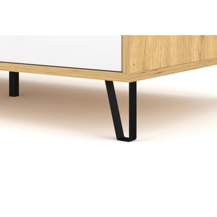 Mesa de centro SULA carvalho artisan/branco