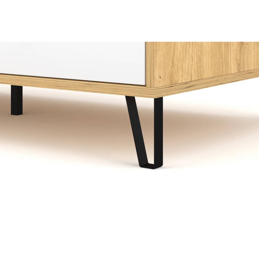 Mesa de centro SULA carvalho artisan/branco