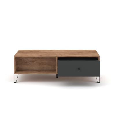 Mesa de centro SULA carvalho craft/preto