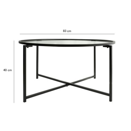 Mesa de centro SUN 40x83 cm preto