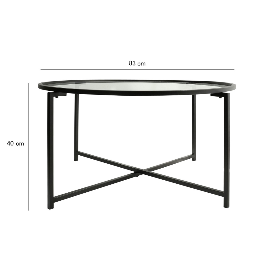 Mesa de centro SUN 40x83 cm preto