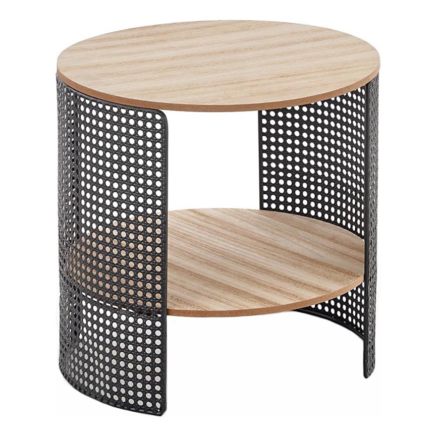 Mesa de centro TRAFICA 41x41 cm preto/bege