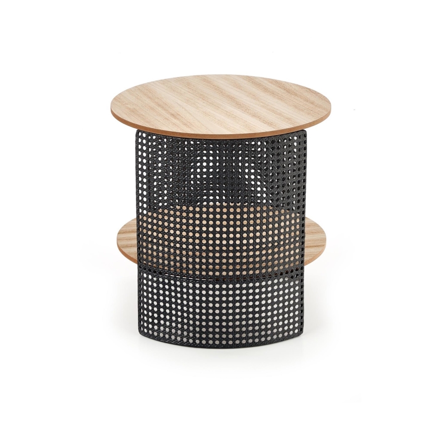 Mesa de centro TRAFICA 41x41 cm preto/bege