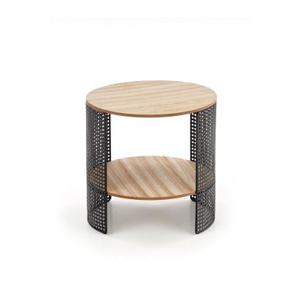 Mesa de centro TRAFICA 41x41 cm preto/bege