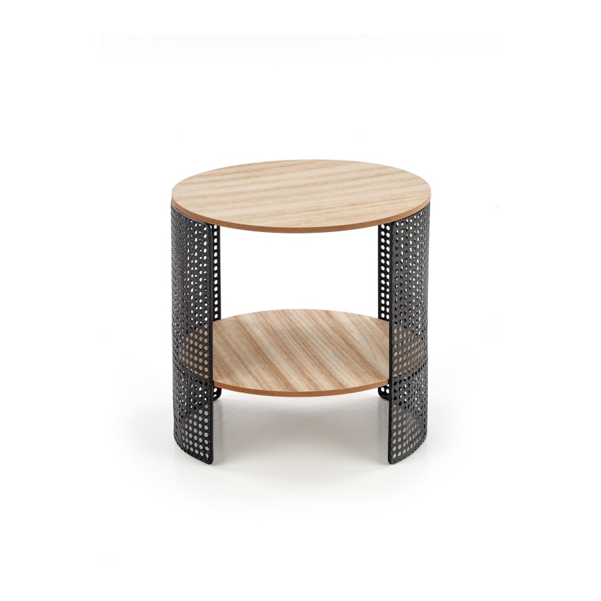 Mesa de centro TRAFICA 41x41 cm preto/bege