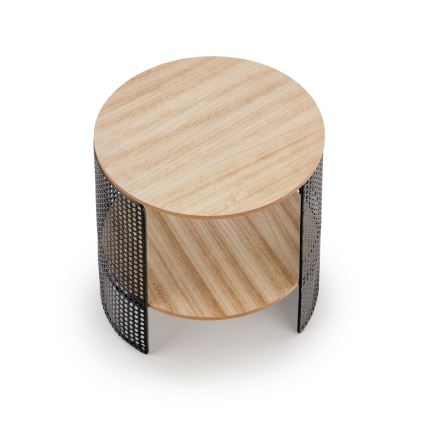 Mesa de centro TRAFICA 41x41 cm preto/bege