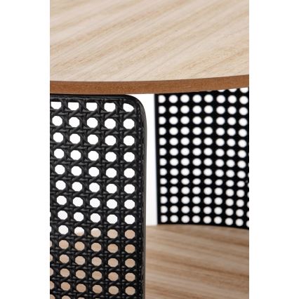 Mesa de centro TRAFICA 41x41 cm preto/bege