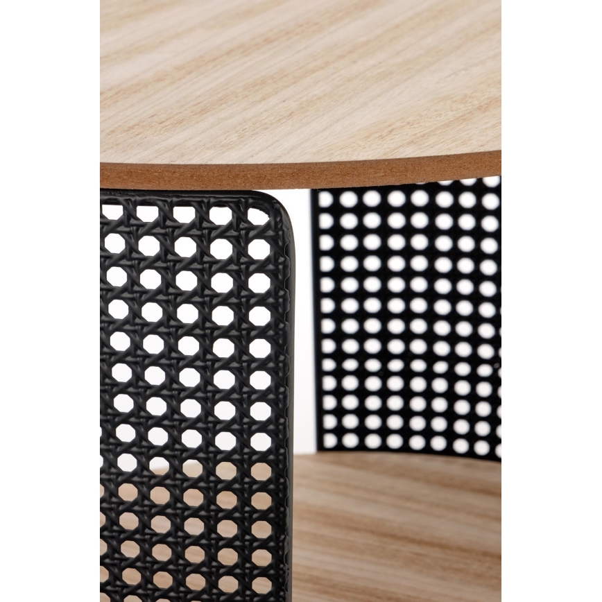 Mesa de centro TRAFICA 41x41 cm preto/bege