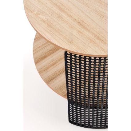 Mesa de centro TRAFICA 41x41 cm preto/bege