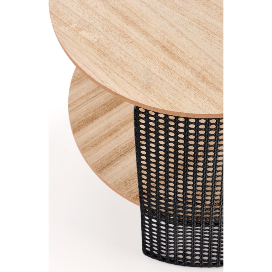 Mesa de centro TRAFICA 41x41 cm preto/bege