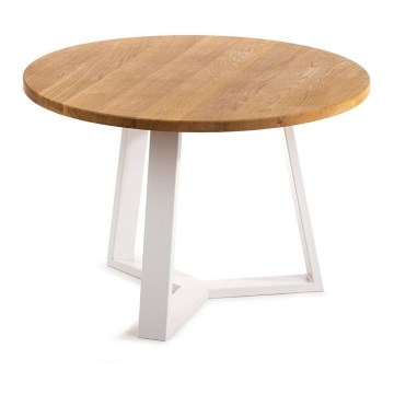 Mesa de centro TRILEG 48x70 cm branco/carvalho