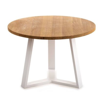 Mesa de centro TRILEG 48x70 cm branco/carvalho