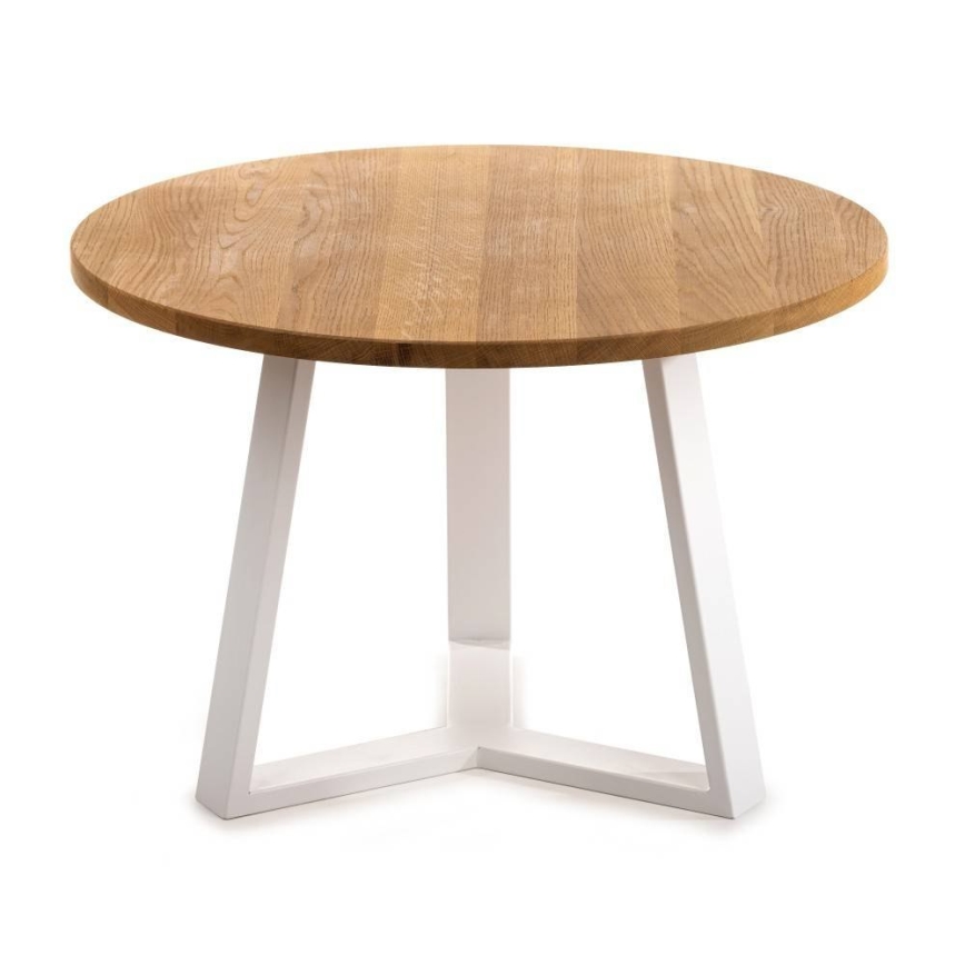 Mesa de centro TRILEG 48x70 cm branco/carvalho