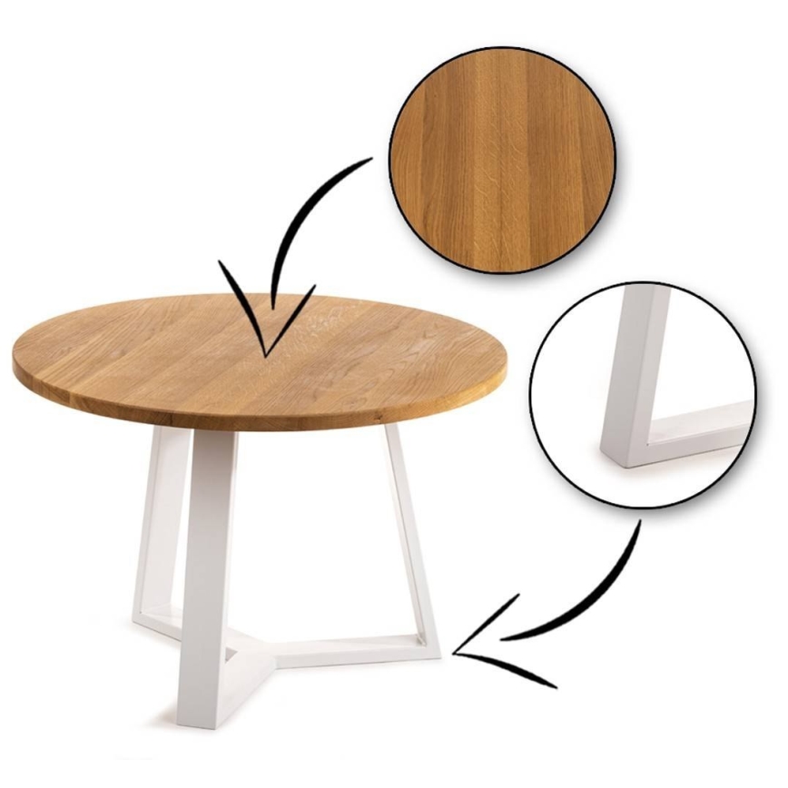Mesa de centro TRILEG 48x70 cm branco/carvalho