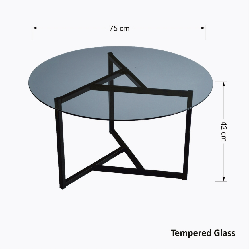Mesa de centro TRIO 42x75 cm preto