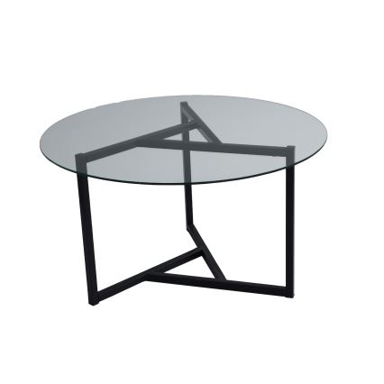 Mesa de centro TRIO 42x75 cm transparente/preto
