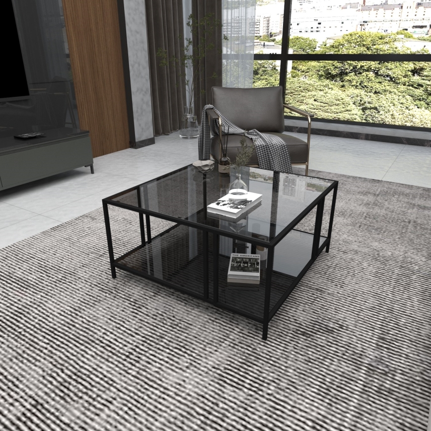 Mesa de centro URANUS 40x80 cm preto