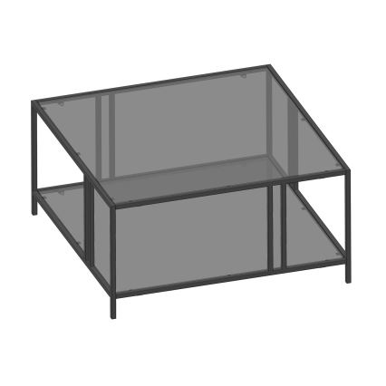 Mesa de centro URANUS 40x80 cm preto