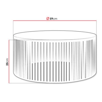 Mesa de centro VELEDE 25x58,5 cm branco