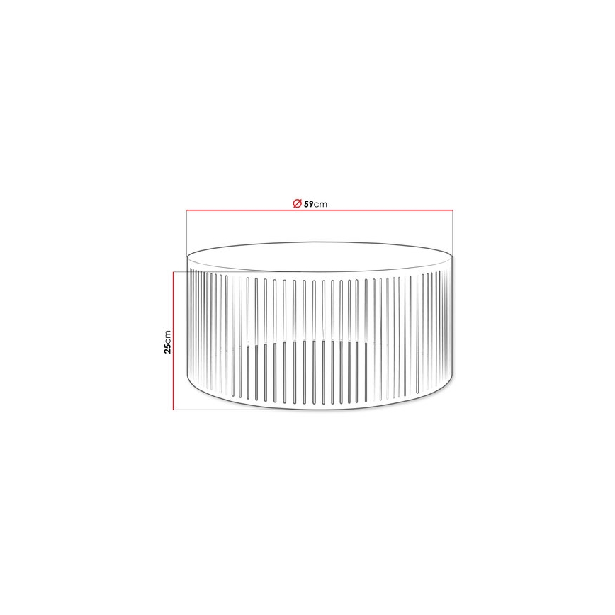 Mesa de centro VELEDE 25x58,5 cm branco