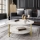 Mesa de centro VERSY 37x90 cm branco/dourado