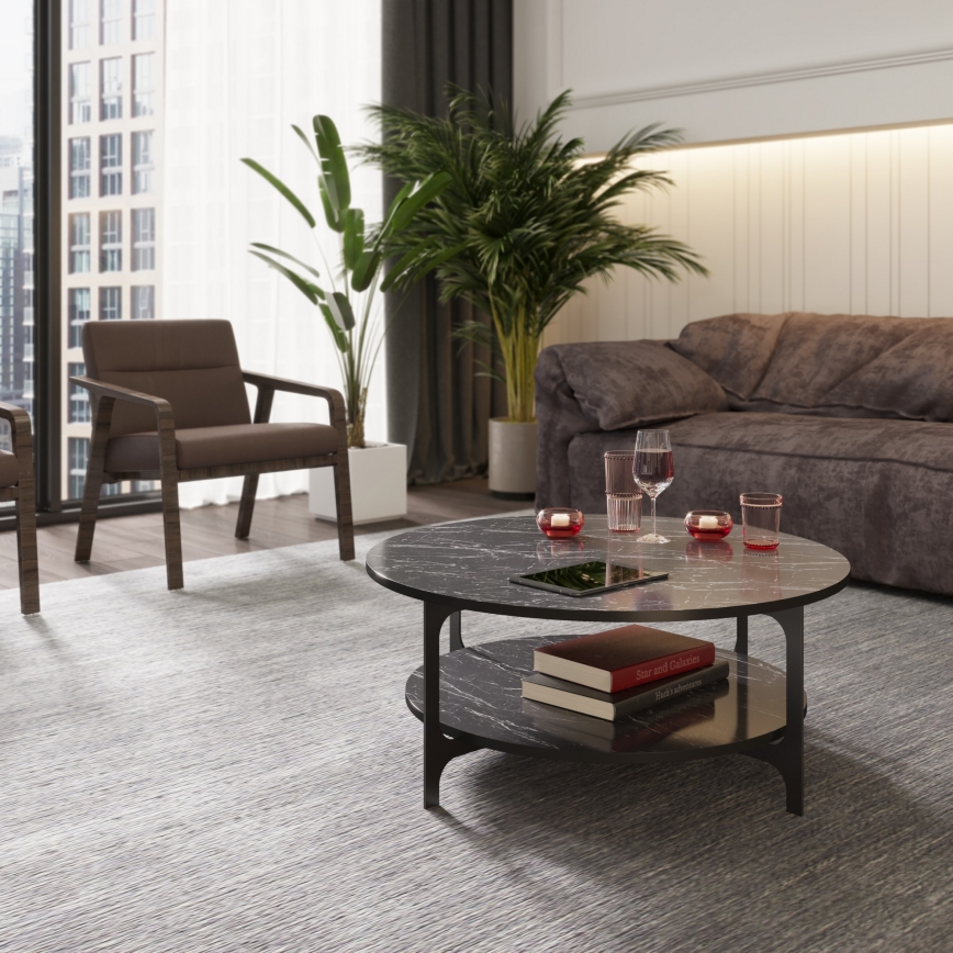 Mesa de centro VERSY 37x90 cm preto
