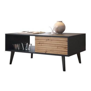 Mesa de centro WILLOW 46x104 cm preto/castanho