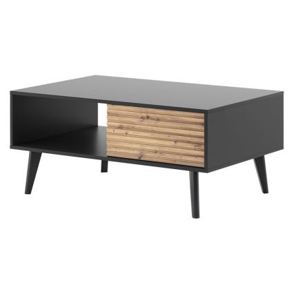 Mesa de centro WILLOW 46x104 cm preto/castanho