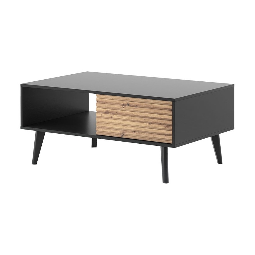 Mesa de centro WILLOW 46x104 cm preto/castanho