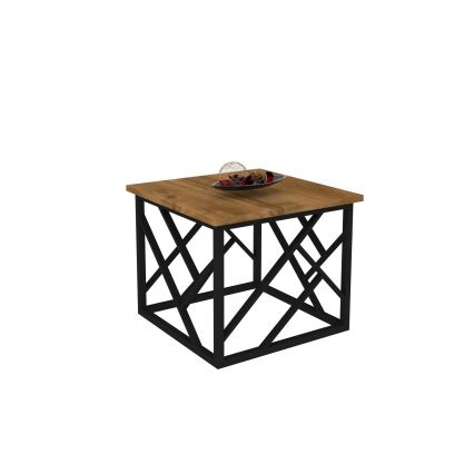 Mesa de centro WODA 42x53 cm castanho/preto