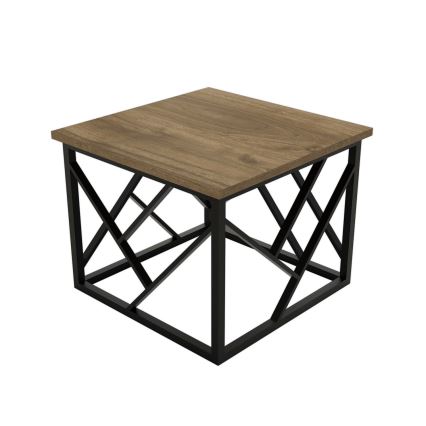 Mesa de centro WODA 42x53 cm castanho/preto