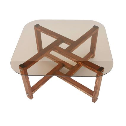 Mesa de centro ZEN 40x80 cm pinho/transparente