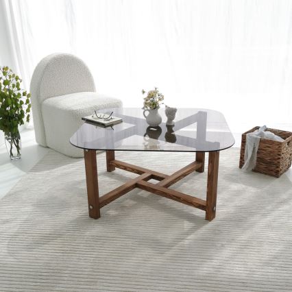 Mesa de centro ZEN 40x80 cm pinho/transparente