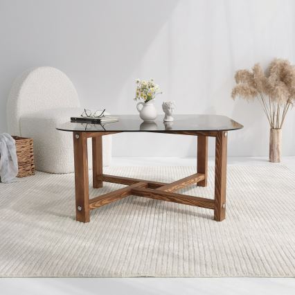 Mesa de centro ZEN 40x80 cm pinho/transparente