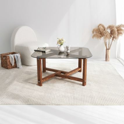 Mesa de centro ZEN 40x80 cm pinho/transparente