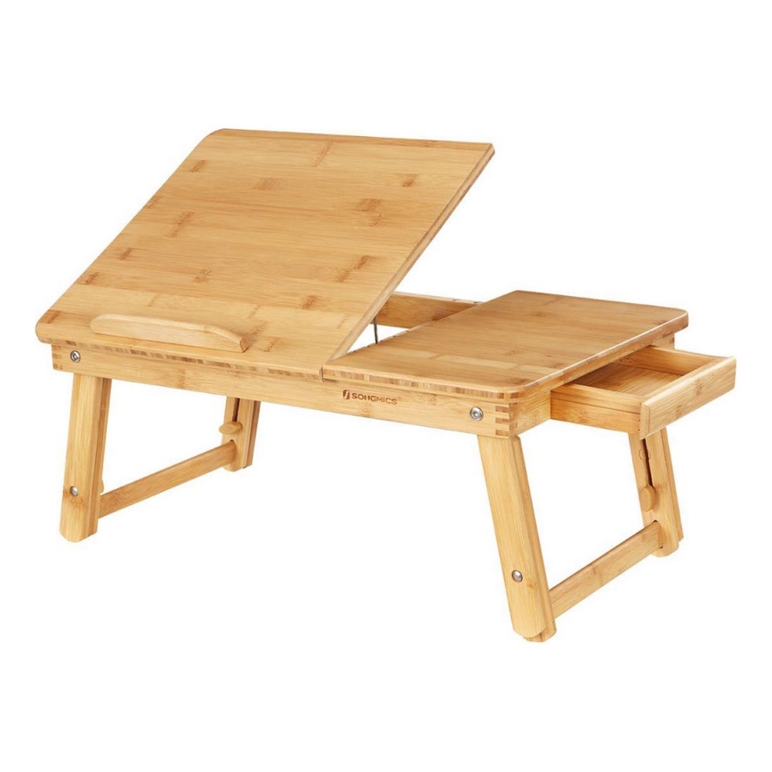 Mesa de computador ajustável para a cama LAT, castanha