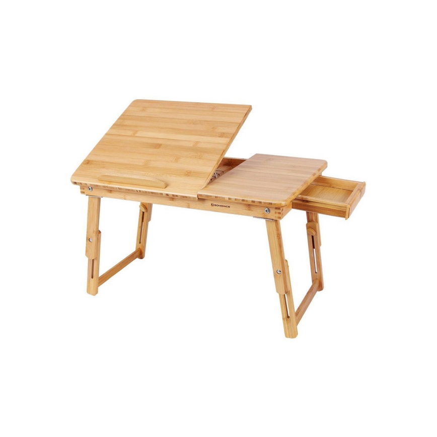 Mesa de computador ajustável para a cama LAT, castanha