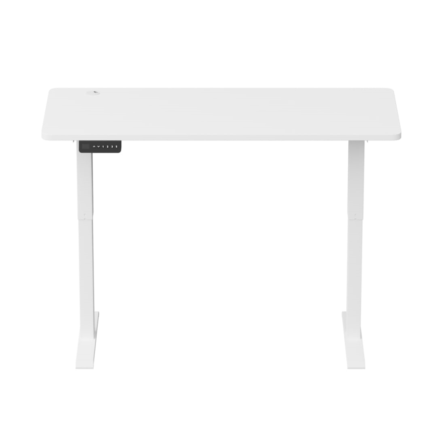 Mesa de escritório ajustável em altura LEVANO 140x60 cm branco