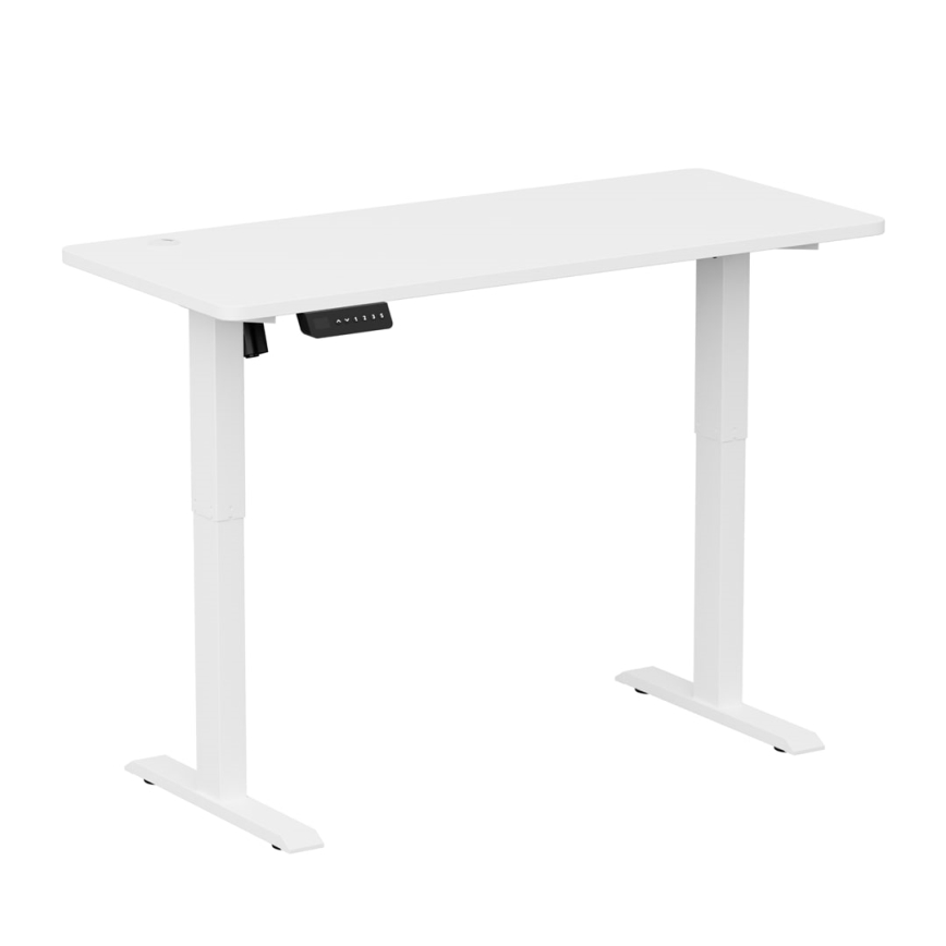 Mesa de escritório ajustável em altura LEVANO 140x60 cm branco