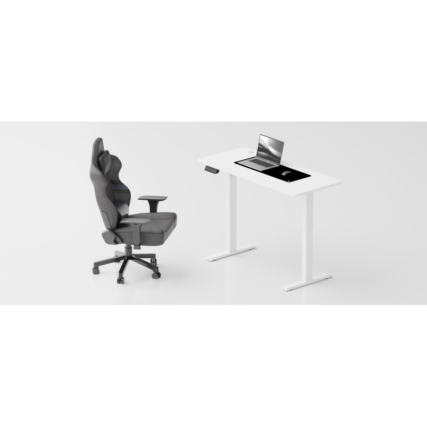 Mesa de escritório ajustável em altura LEVANO 140x60 cm branco