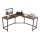 Mesa de escritório de canto SOLEA castanho/preto