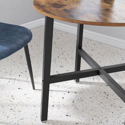 Mesa de jantar ELDUR castanha/preta