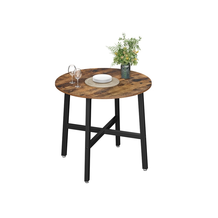 Mesa de jantar ELDUR castanha/preta