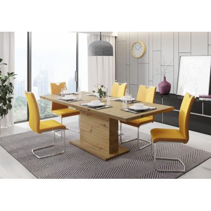 Mesa de jantar extensível STRAP em carvalho Artisan
