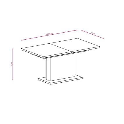 Mesa de jantar extensível STRAP em carvalho Artisan