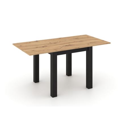 Mesa de jantar extensível ZARO carvalho artisan/preto