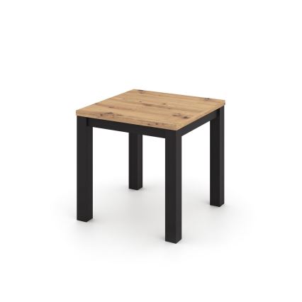 Mesa de jantar extensível ZARO carvalho artisan/preto