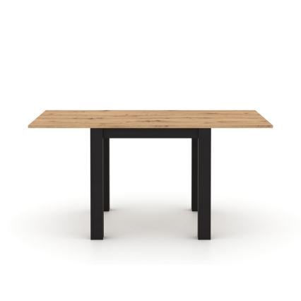 Mesa de jantar extensível ZARO carvalho artisan/preto