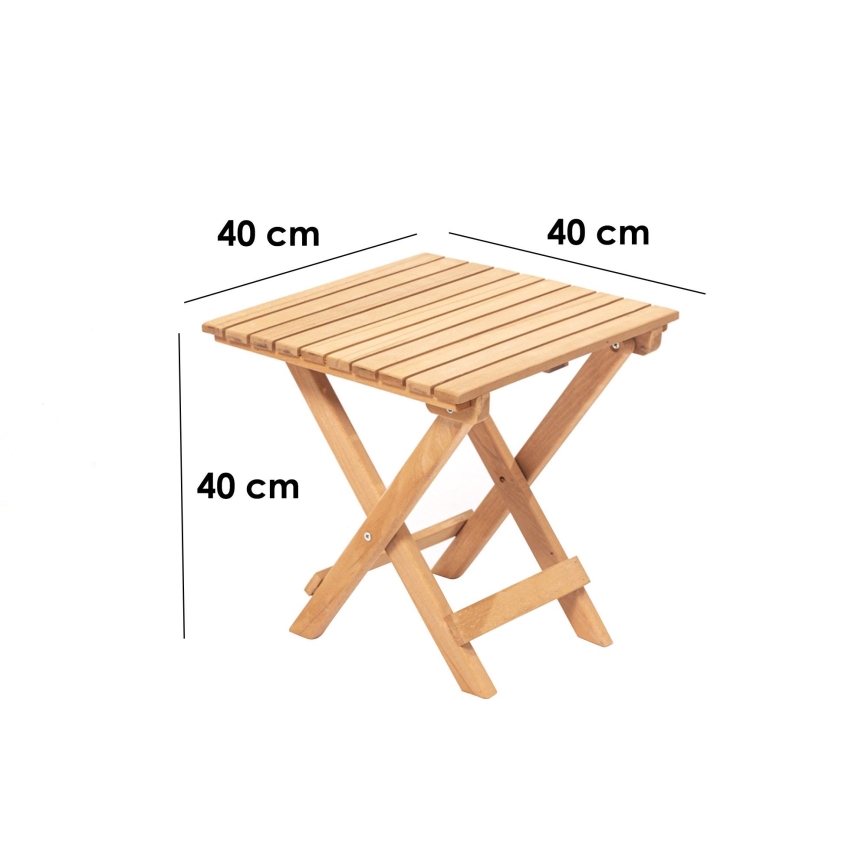 Mesa de jardim 40x40 cm faia